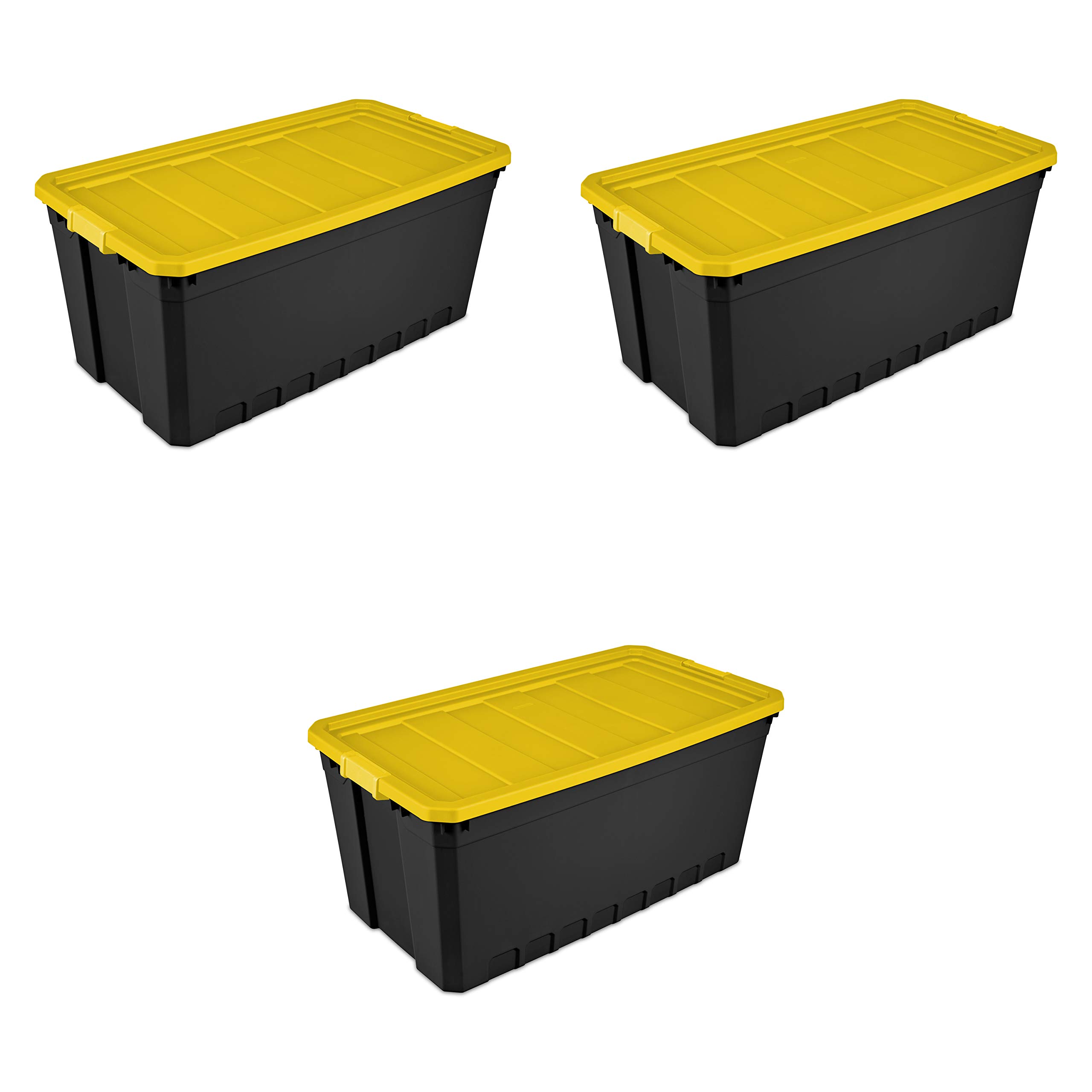 Sterilite 50 Gallon Stackable Storage Totes - Durable 3-Pack